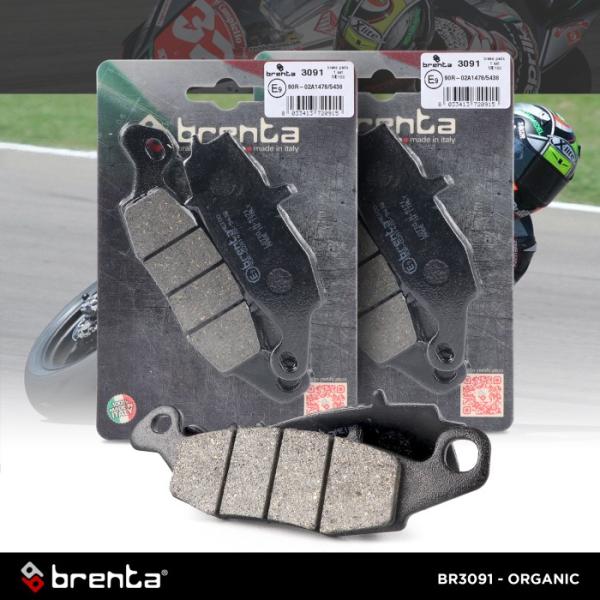 Kampas Rem Organik Brenta ER6N Kanan Depan BR3091