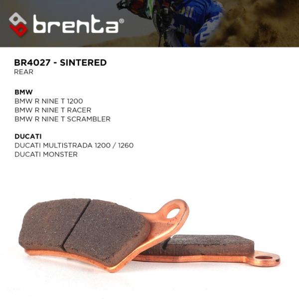 Kampas Rem Sintered Brenta R NineT/Multistrada 1260 Belakang BR4027