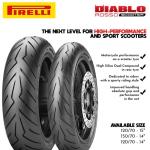 Ban Motor Matic Pirelli Diablo Rosso Scooter 120/70 Ring 12