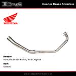 Header Drake Stainless Honda CBR 150 K45G / K46 Inlet 54mm Original