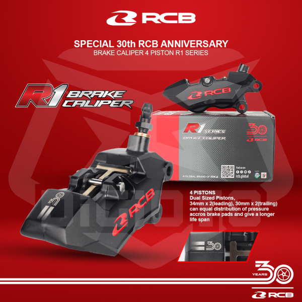 Kaliper Depan 4 Piston RCB R1 4P 1P 30th Anniversary Special Edition