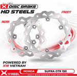 Piringan Cakram Disc Discbrake Depan Belakang Standar XWheel Supra Gtr 150 Ukuran 256mm (F) 220mm (R)