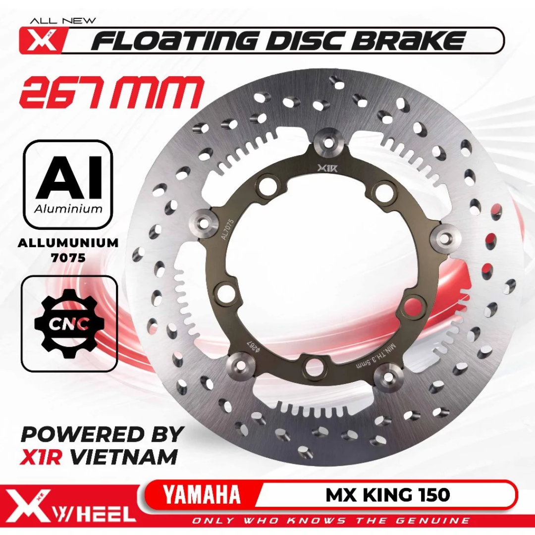 Discbrake Cakram Semi Floating XWheel Mx King 150 267mm Piringan Cakram Depan Disc Lebar